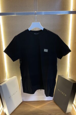 Dolce Gabbana Metal Logo T-Shirt | Siyah